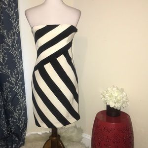David Meister Bold Stripe Sleeveless Dress